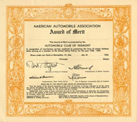 American Automobile Association Award of Merit